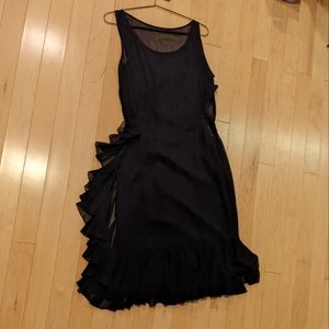 EUC Black chiffon party dress